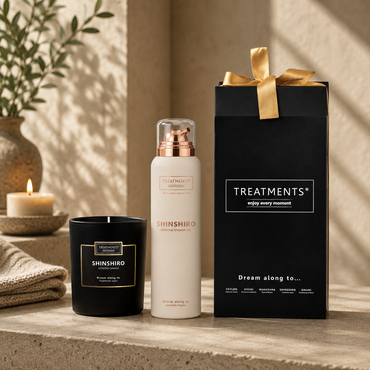 Treatments® - Geschenkbox Duschschaum &amp; Kerze - Shinshiro